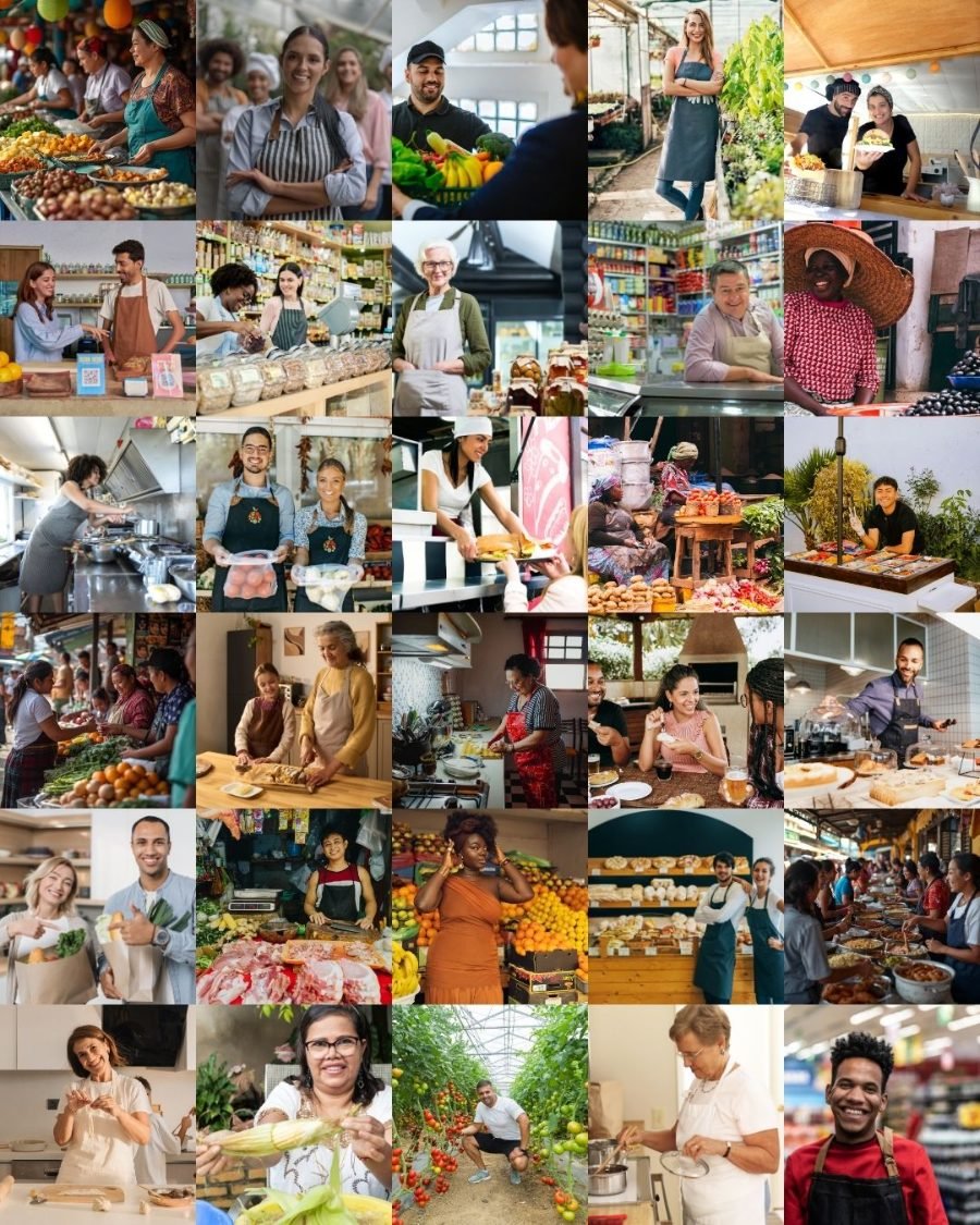 Colectivo de personas que producen, cocinan y venden alimentos en su comunidad con MIYITAS